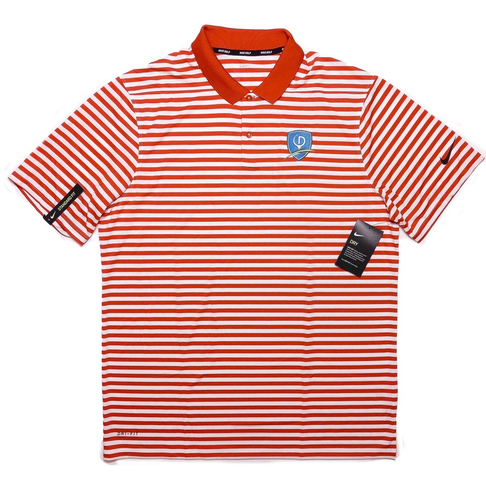 NIKE GOLF Polo‎ Shirt 891853 Diamond Resorts PGA Red Striped Large L ~ New